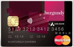 Axis Bank Burgundy Debit Card
