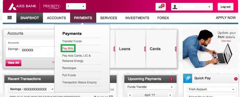 How to Add Biller for SIP Transactions in Axis Bank?