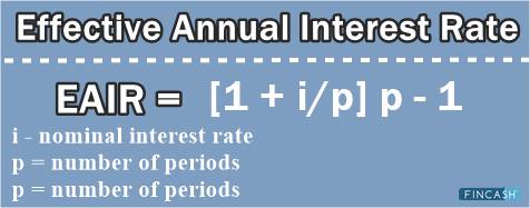 Effective Annual Interest Rate (EAIR)