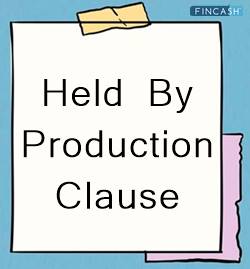 Held By Production Clause
