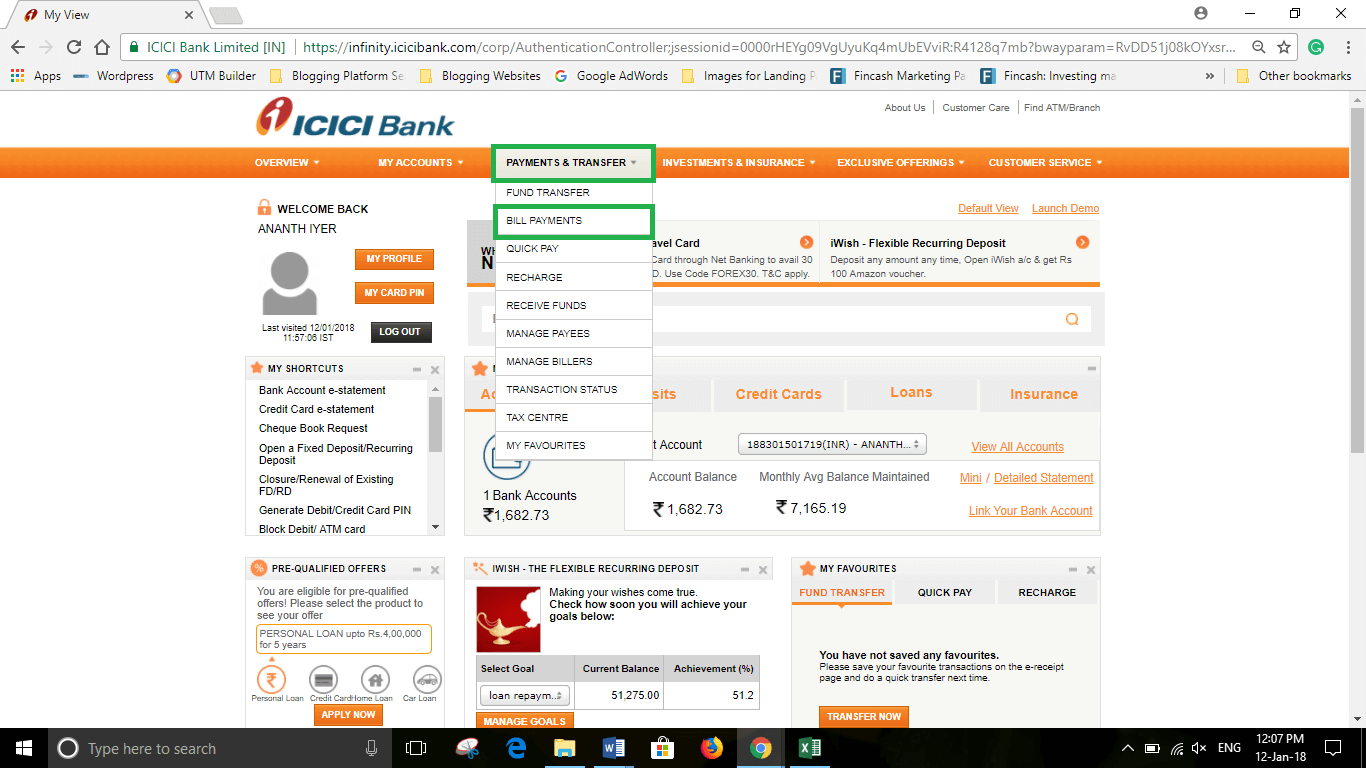How to Add Biller for SIP Transactions in ICICI Bank?