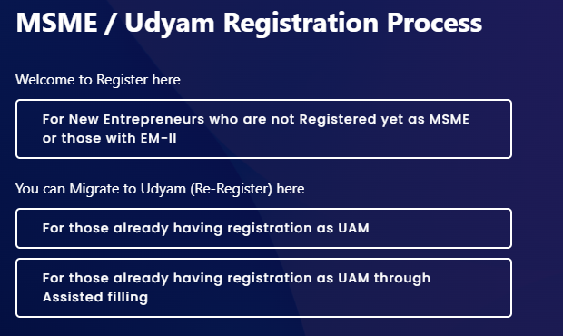Udyog Aadhaar - Online Registration for MSME