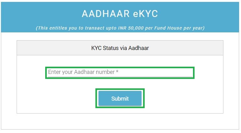 How to do Aadhaar eKYC Through Fincash.com?