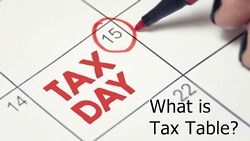 What is a Tax Table?